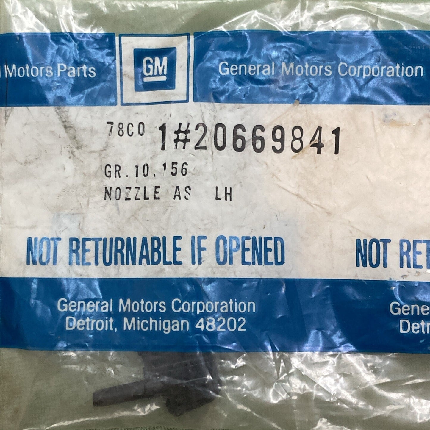NEW GENUINE GM 20669841 NOZZLE WINDSHIELD WASHER LH