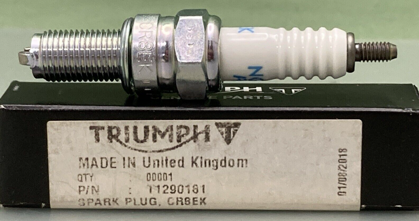 NEW GENUINE TRIUMPH T1290181 Spark Plug, CR8EK
