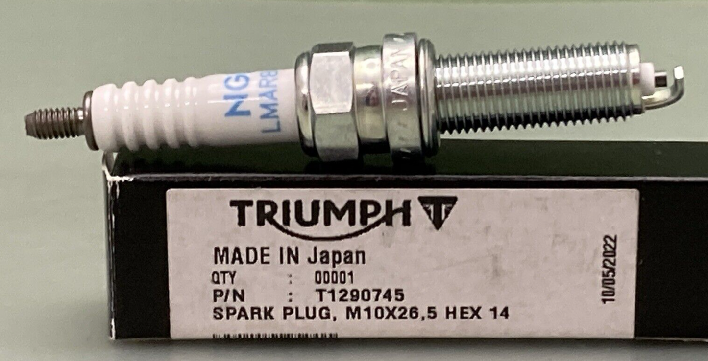 NEW GENUINE TRIUMPH T1290745 Spark Plug, M10 X 26.5, Hex 14