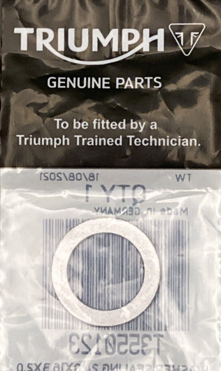 NEW GENUINE TRIUMPH T3550123 Washer, Sealing, 24.0X16.3X2.0