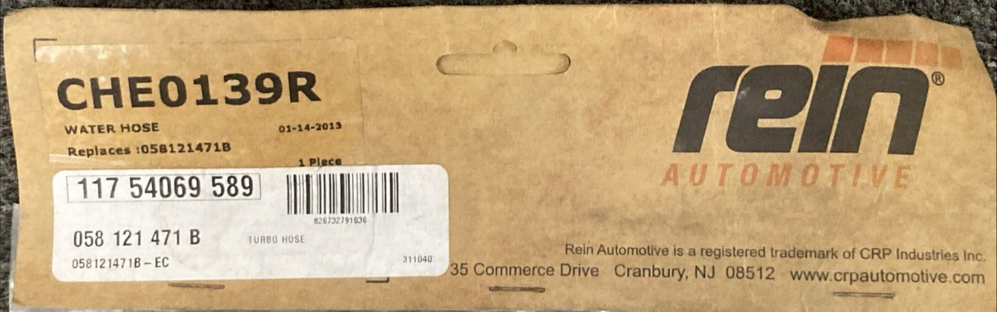 NEW GENUINE REIN CHE0139R COOLANT HOSE FLEXIBLE