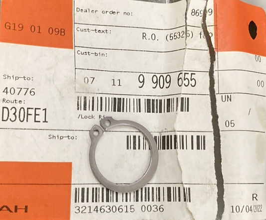 NEW GENUINE BMW 07 11 9 909 655  Lock Ring  07119909655