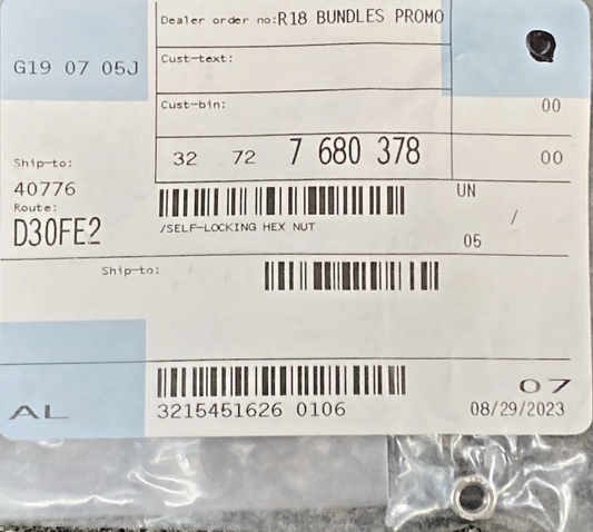 NEW GENUINE BMW 32 72 7 680 378  Self-locking hex nut  32727680378