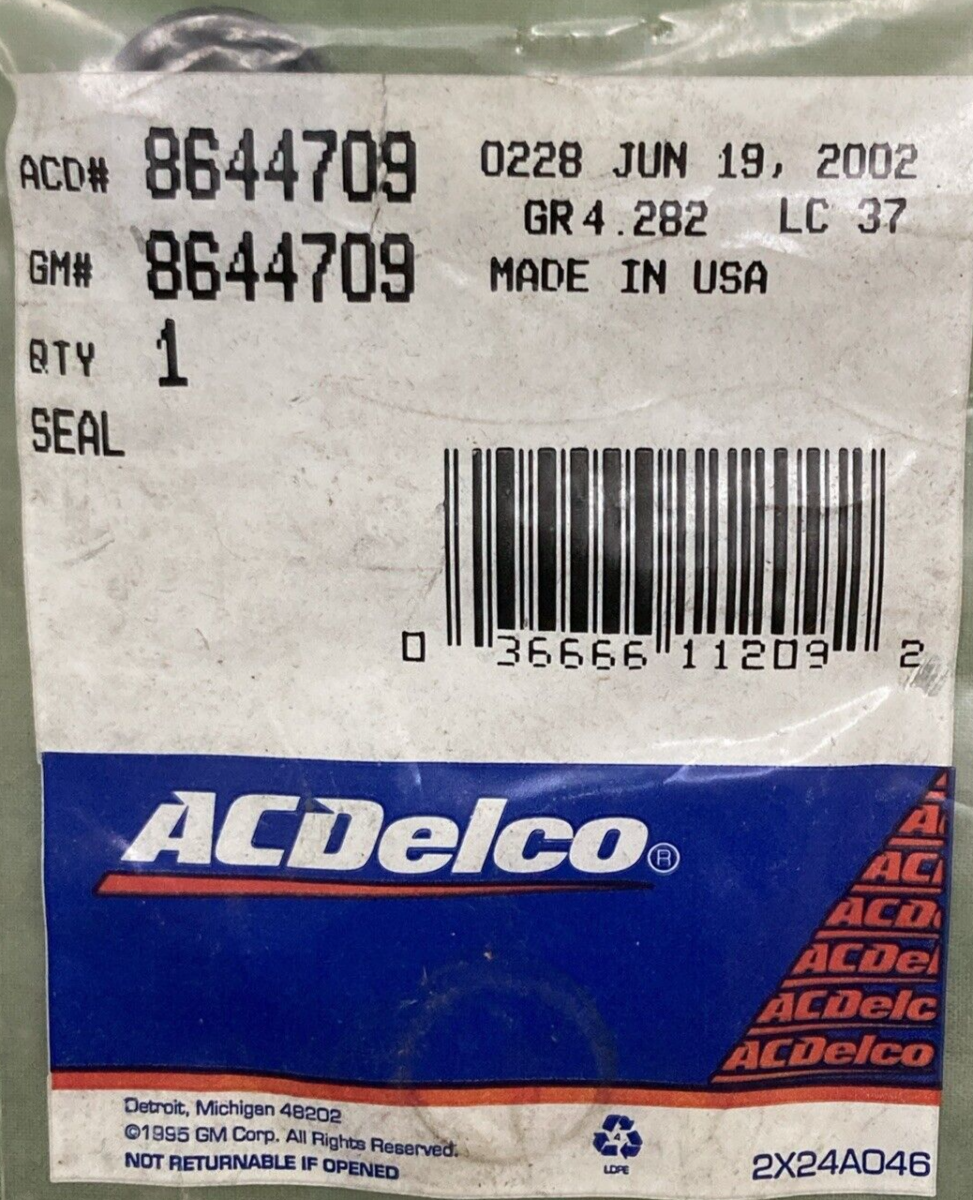 NEW GENUINE ACDELCO 8644709 Automatic Transmission Manual Shift Shaft Seal