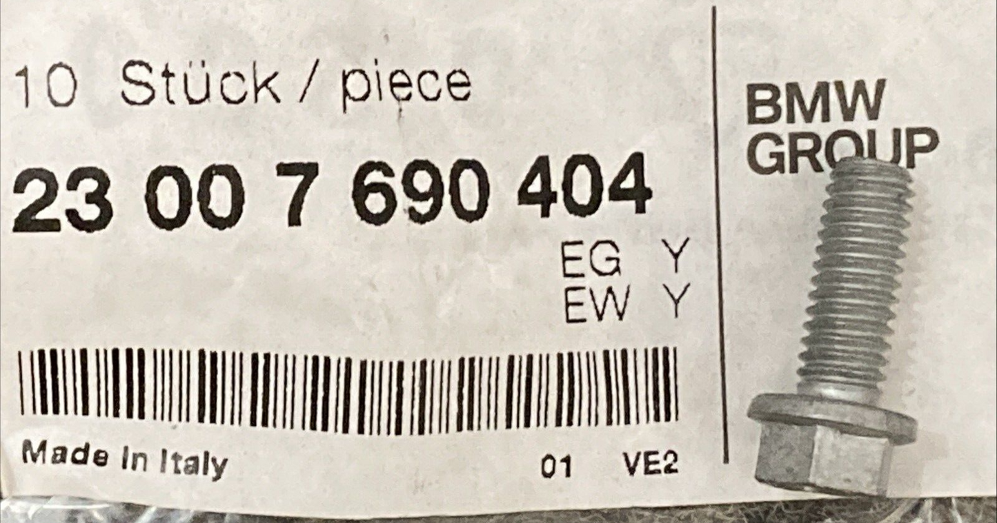 QTY 4 NEW GENUINE BMW 23 00 7 690 404 Hexagon bolt with inside Torx 23007690404