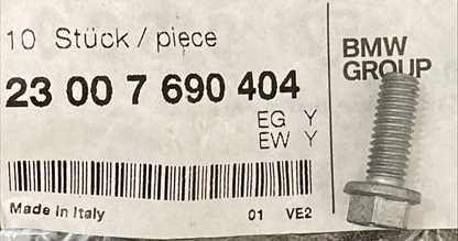 QTY 4 NEW GENUINE BMW 23 00 7 690 404 Hexagon bolt with inside Torx 23007690404