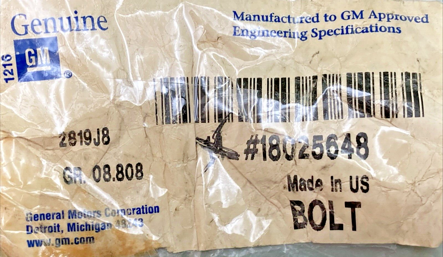 QTY 3 NEW GENUINE GM 18025648 BOLT, FRONT BRAKE CALIPER HOUSING, 1988-2005 GM