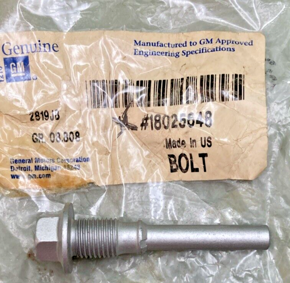 QTY 3 NEW GENUINE GM 18025648 BOLT, FRONT BRAKE CALIPER HOUSING, 1988-2005 GM