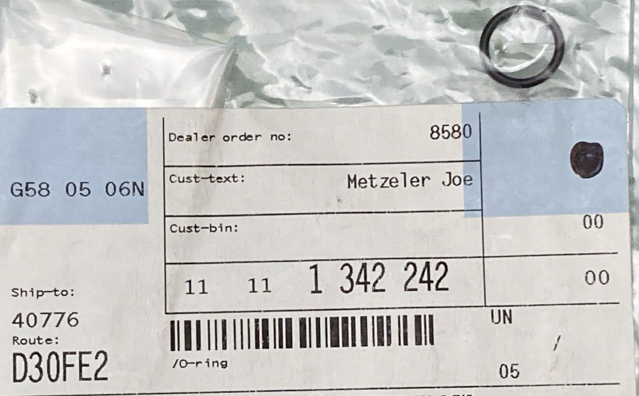 NEW GENUINE BMW 11 11 1 342 242  O-RING   11111342242