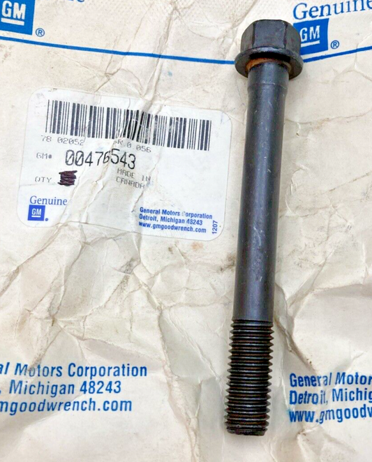 NEW GENUINE GM 00476543 BOLT, ENGINE CYLINDER HEAD, REPLACES 10131052