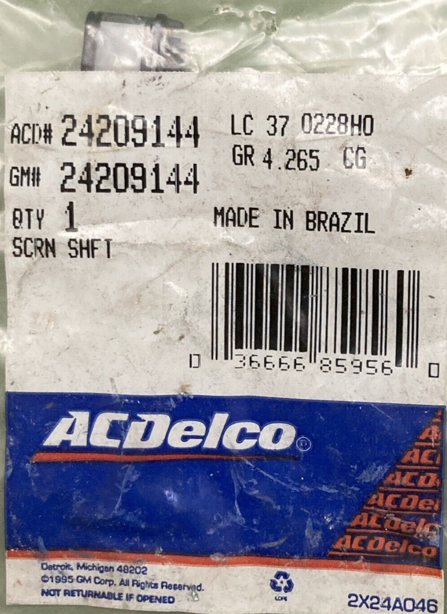 NEW GENUINE ACDELCO 24209144 Filter Pressure Control Solenoid Valve Fluid