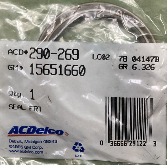 NEW GENUINE ACDELCO 290-269 Seal Front Wheel Inner Bearing GM 15651660