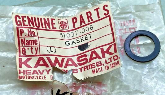 QTY 2 NEW GENUINE KAWASAKI 51037-008 PETCOCK GASKET