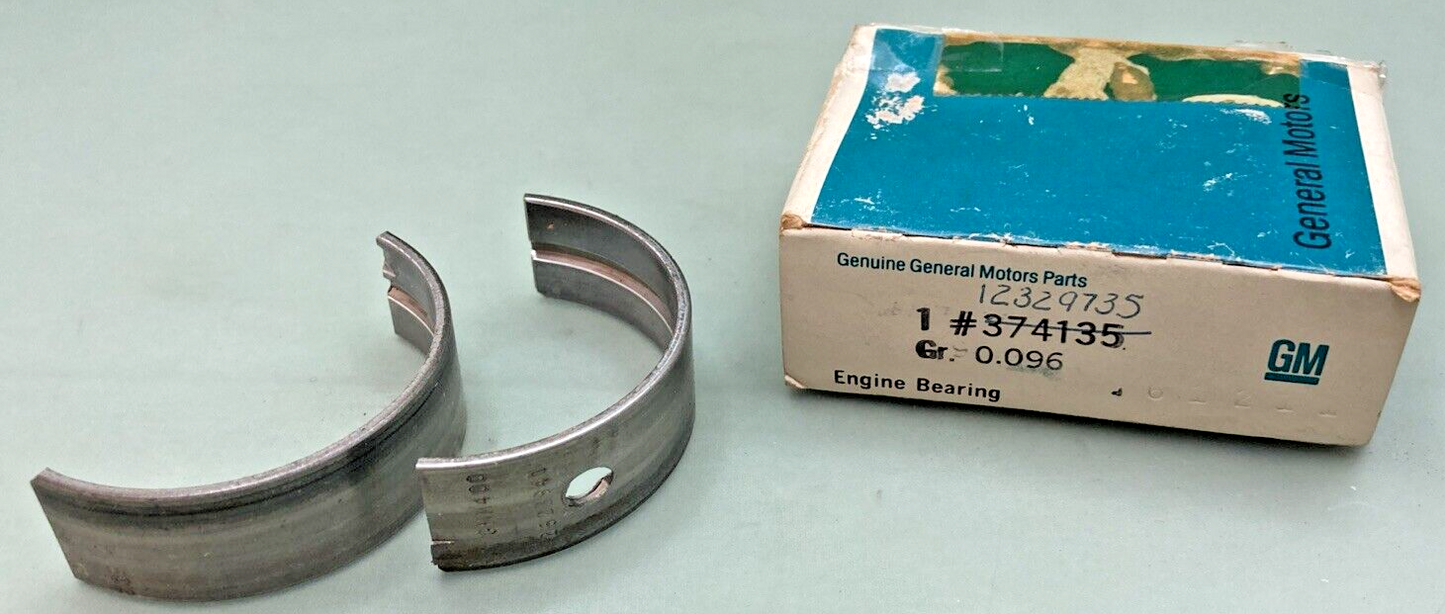 NEW GENUINE GM 374135 ENGINE BEARING, 87 PONTIAC CHEVROLET, REPLACES 12329735