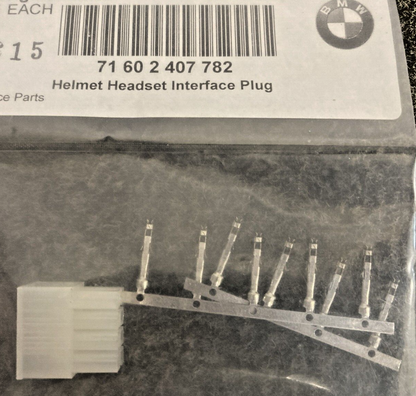 NEW GENUINE BMW  71 60 2 407 782   Helmet Headset Interface PLUG   71602407782