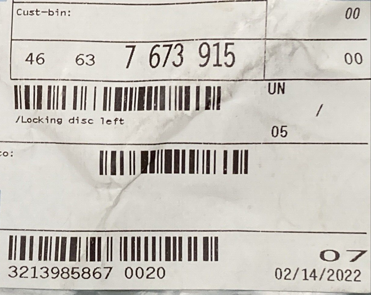 NEW GENUINE BMW  46 63 7 673 915   Locking Disc Left   46637673915