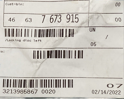 NEW GENUINE BMW  46 63 7 673 915   Locking Disc Left   46637673915