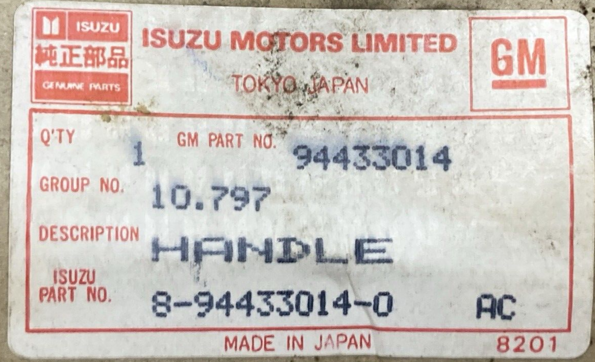NEW GENUINE ISUZU 8-94433014-0 HANDLE WINDOW CRANK GRAY
