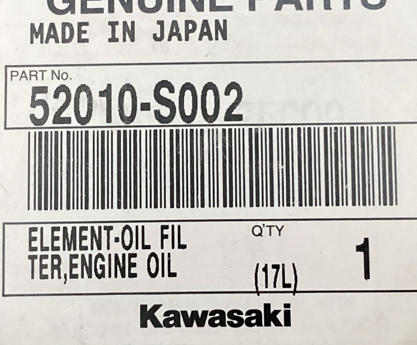 NEW GENUINE SUZUKI 52010-S002 ENGINE OIL FILTER