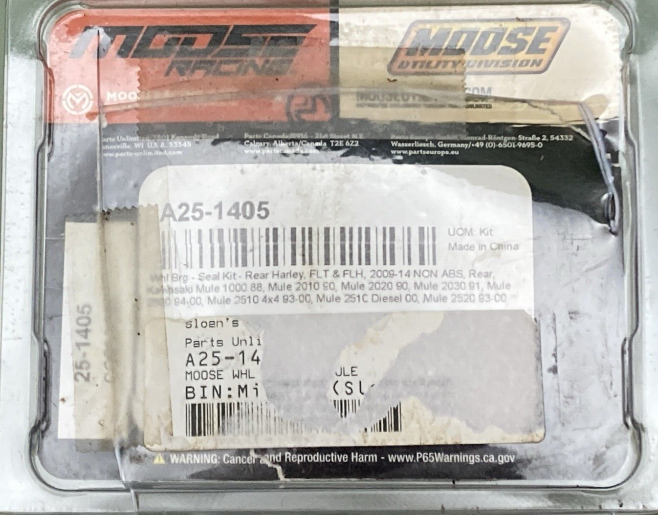 NEW GENUINE MOOSE RACING A25-1405 Wheel Bearing Kit