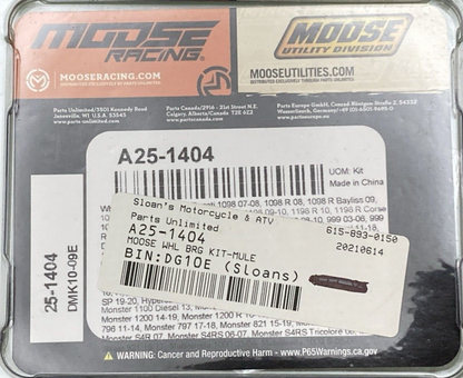 NEW GENUINE MOOSE RACING A25-1404 Wheel Bearing Kit