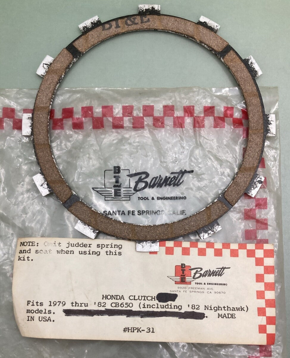 NEW GENUINE BARNETT HPK-31 CLUTCH PLATE