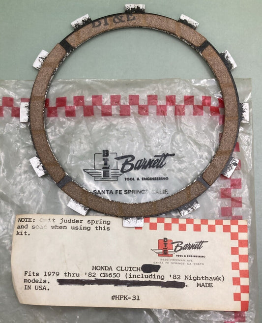 NEW GENUINE BARNETT HPK-31 CLUTCH PLATE
