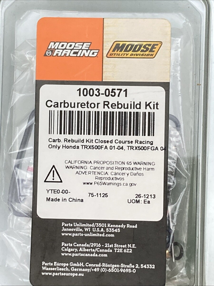 NEW GENUINE MOOSE RACING 1003-0571 Carburetor Rebuild Kit