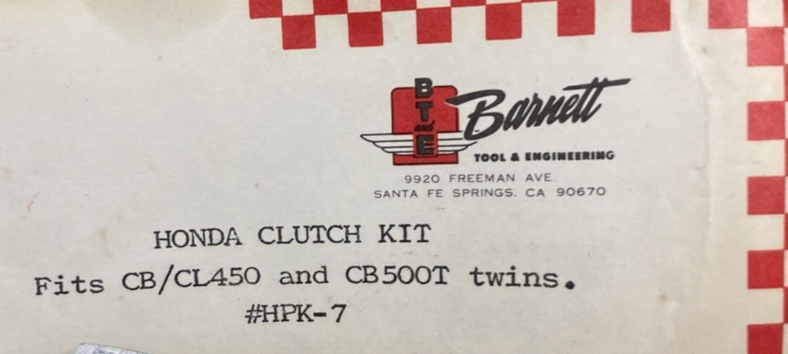 NEW GENUINE BARNETT HPK-7 CLUTCH PLATE KIT COMPLETE