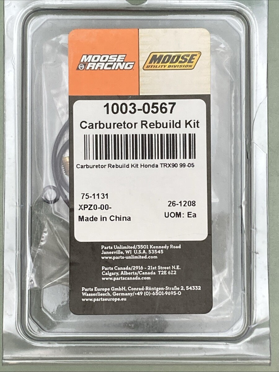 NEW GENUINE MOOSE RACING 1003-0567 Carburetor Rebuild Kit