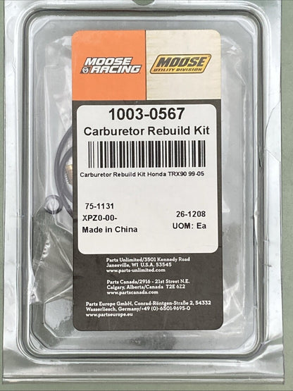 NEW GENUINE MOOSE RACING 1003-0567 Carburetor Rebuild Kit
