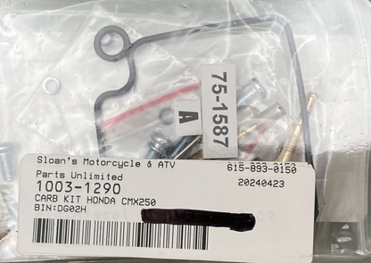 NEW GENUINE PARTS UNLIMITED 1003-1290 Carburetor Rebuild Kit