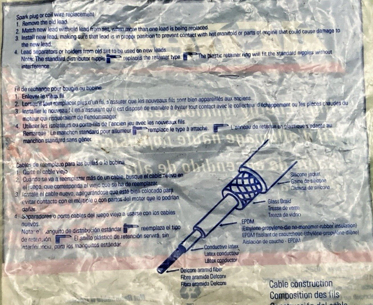 NEW GENUINE ACDELCO 12192436 WIRE ASM, SPARK PLUG 12" Long 2001-2002 GM