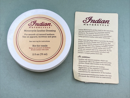 NEW GENUINE INDIAN MOTORCYCLE LEATHER DRESSING