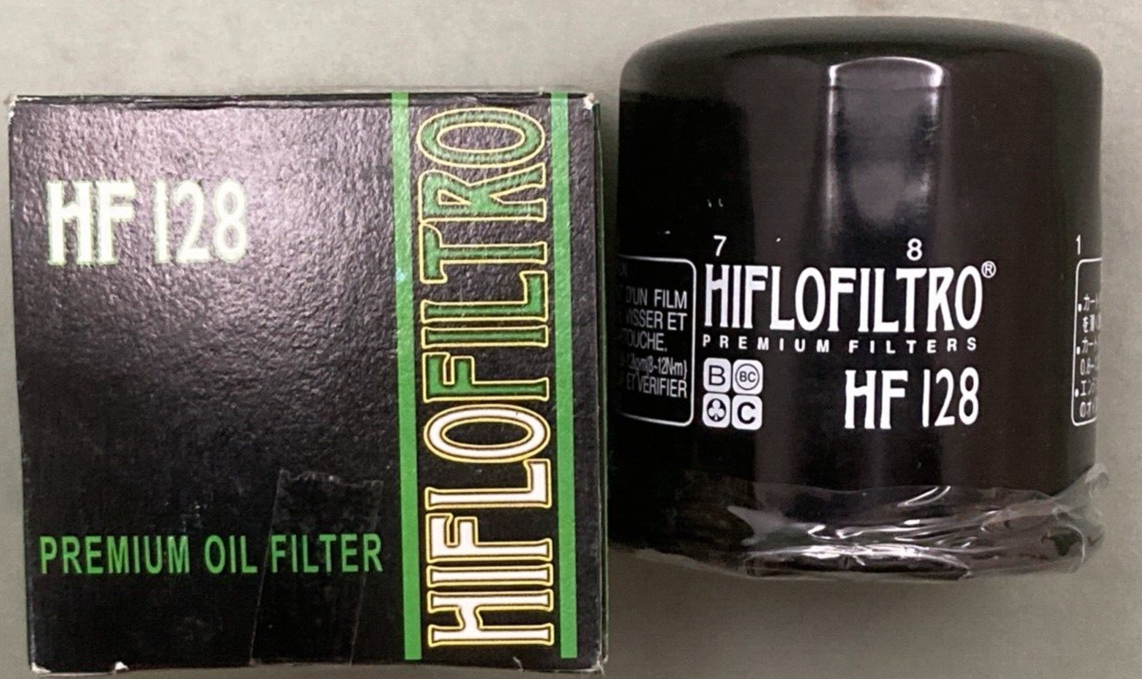 NEW HIFLOFILTRO HF128 PREMIUM OIL FILTER BLACK SPIN-ON