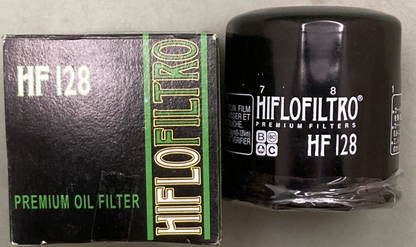 NEW HIFLOFILTRO HF128 PREMIUM OIL FILTER BLACK SPIN-ON