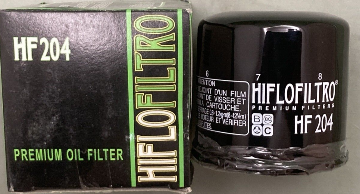 NEW HIFLOFILTRO HF204 PREMIUM OIL FILTER BLACK SPIN-ON