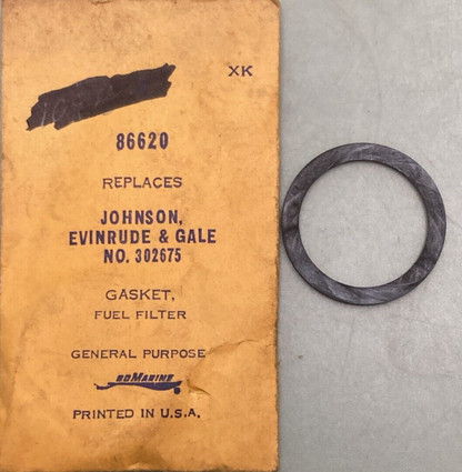 QTY 3 NEW GENUINE BOMARINE 86620 GASKET FUEL FILTER