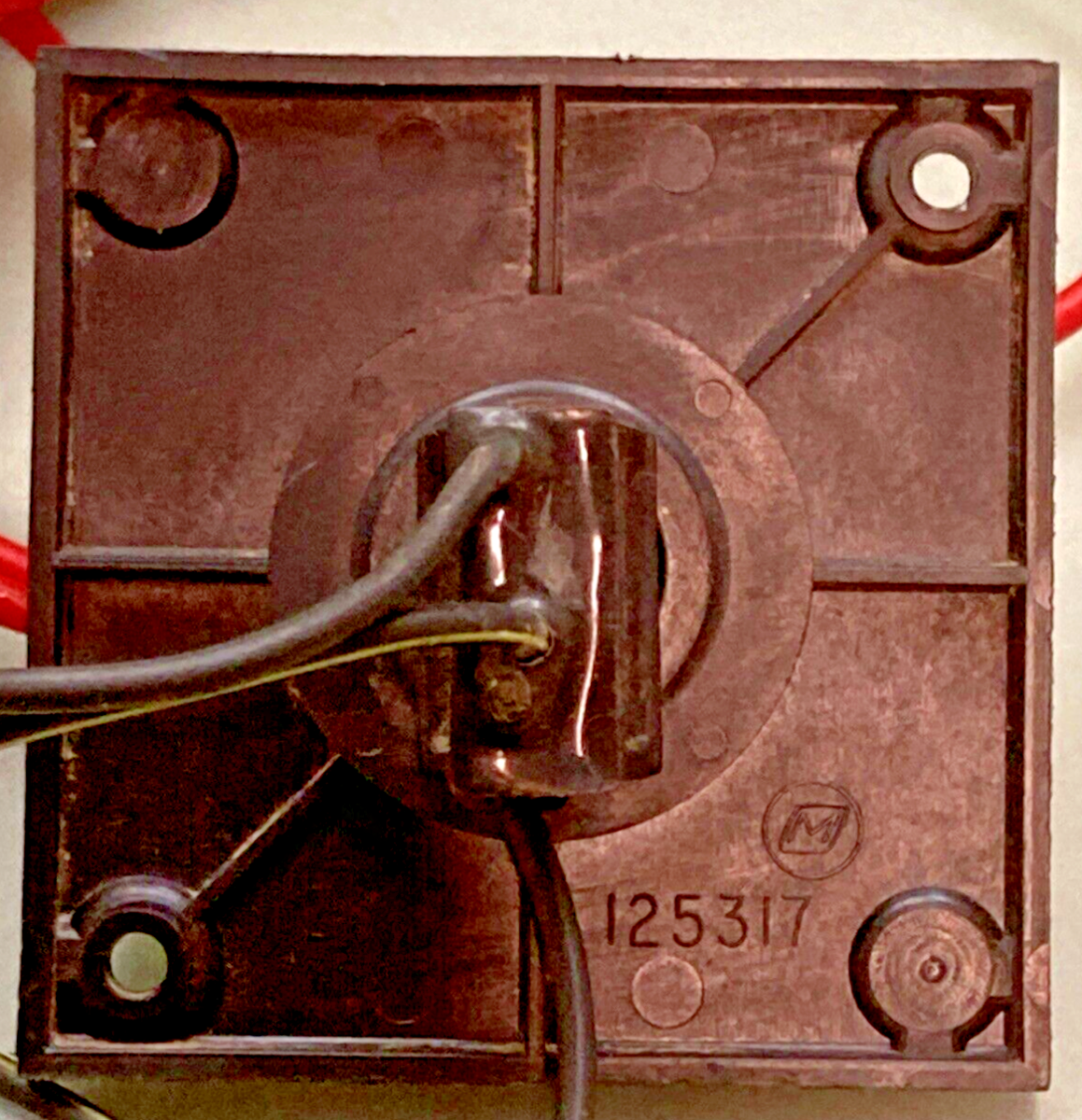 GENUINE EVINRUDE JOHNSON OMC 125317 PLATE & CUT-OFF SWITCH BLACK W/ WIRING