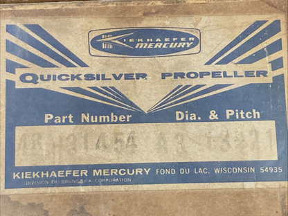 GENUINE MERCURY 48-31454A3 PROPELLER 2-BLADE RH 13-3/4" DIA 21" PITCH BLACK