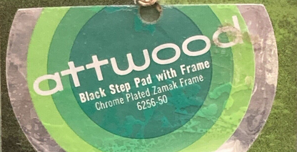 NEW GENUINE ATTWOOD 6256-50 STEP PAD BLACK CHROME TRAPEZOID 2.25" DEPTH