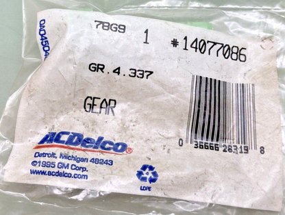 NEW GENUINE ACDELCO 14077086 GEAR, SPEEDOMETER DRIVEN 1983-1990 GM 14077086
