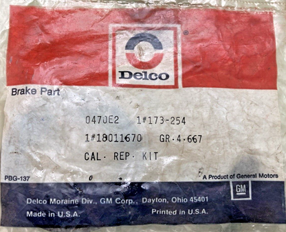 NEW GENUINE ACDELCO 173-254 CALIPER REPAIR KIT, GM 18011670