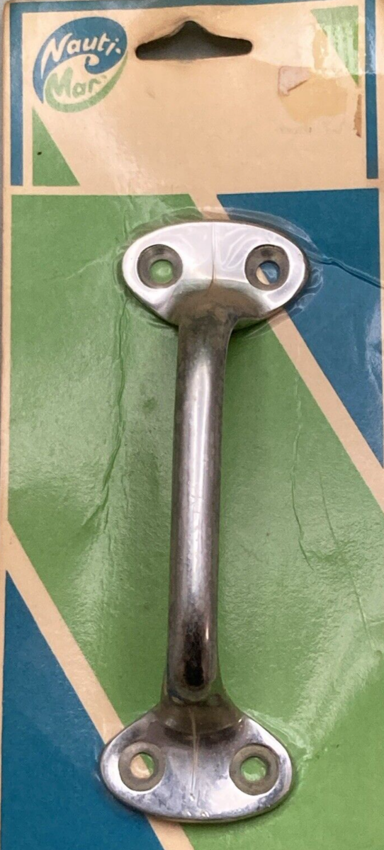 NEW NAUTI-MAR HANDLE SILVER 6" TOTAL LENGTH 4-HOLE