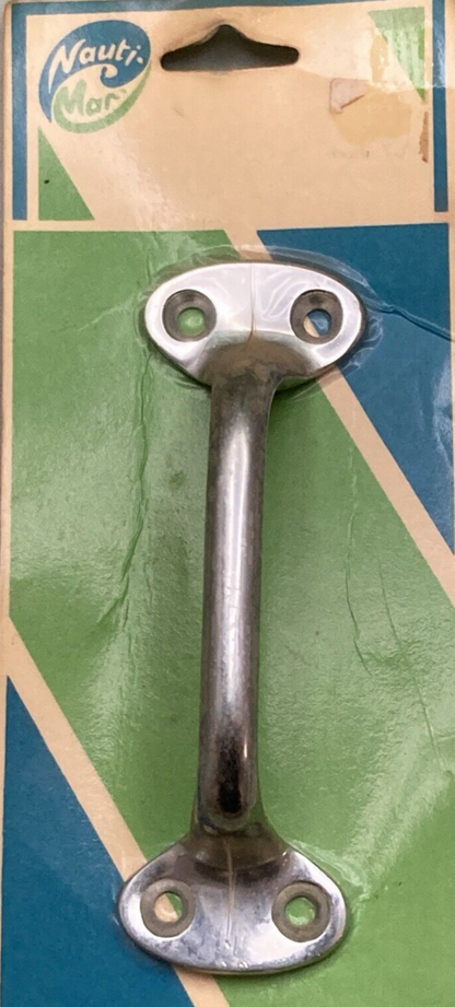 NEW NAUTI-MAR HANDLE SILVER 6" TOTAL LENGTH 4-HOLE