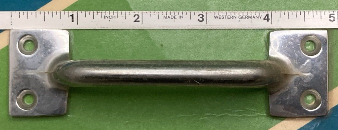 NEW NAUTI-MAR HANDLE SILVER 4-7/8" TOTAL LENGTH 4-HOLE
