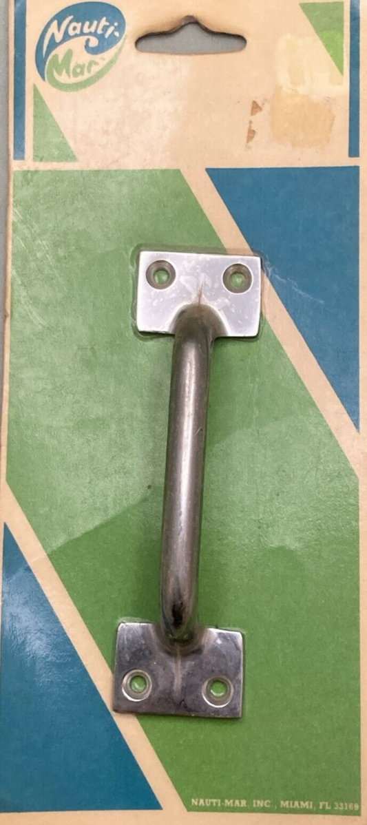 NEW NAUTI-MAR HANDLE SILVER 4-7/8" TOTAL LENGTH 4-HOLE