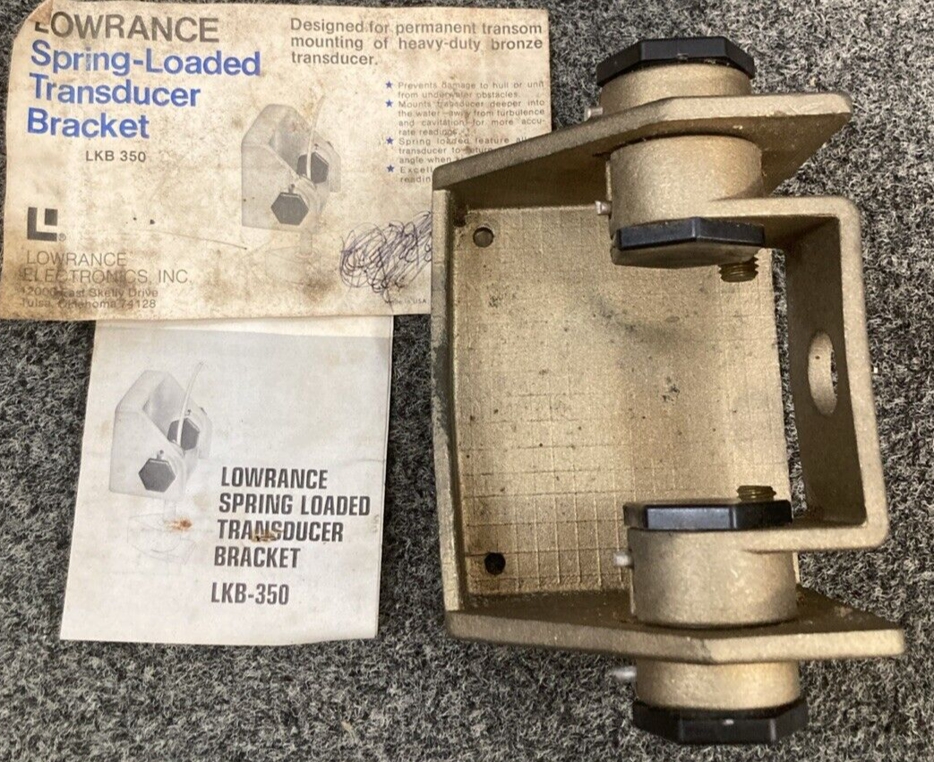 NEW GENUINE LOWRANCE LKB350 BRACKET SPRING-LOADED TRANDUCER HEAVY DUTY BRONZE