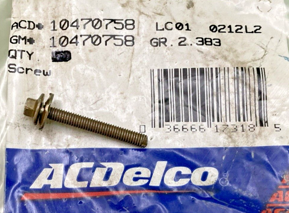 NEW GENUINE ACDELCO 10470758 SCREW, COIL ATTACHMENT, (1990-2007) GM 10470758