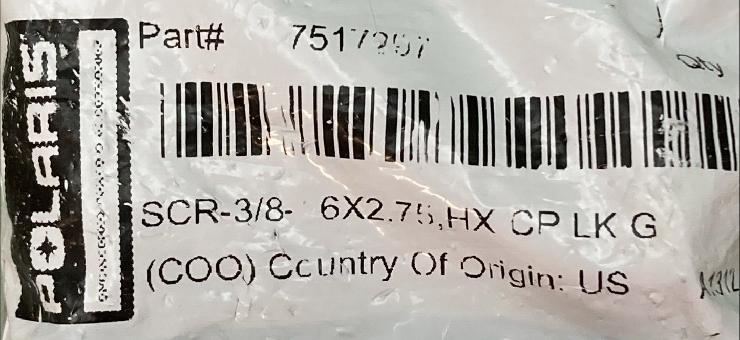NEW GENUINE POLARIS 7517297 SCREW 3/8  6X2.75, HX CP LK G